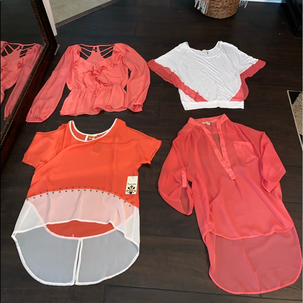 Peach/ coral blouses bundle